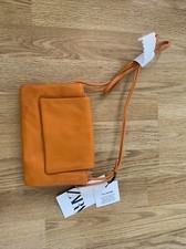 Zara Leather Handbag Orange