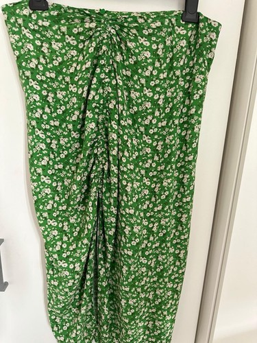 Zara green floral - midi, summer