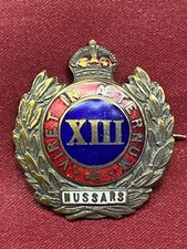 Lovely WW1 Enamel 13th Hussars