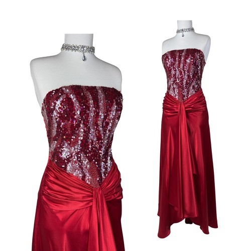Vintage red sequin corset - vintage,