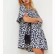 FREE PEOPLE Women Blue Polka
