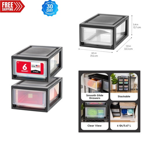 Compact stacking drawer - 6, qt