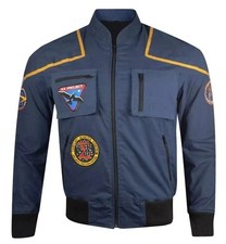 Men's Space Pilot Star Trek Enterprise Jonathan Blue Cotton Classic Jacket