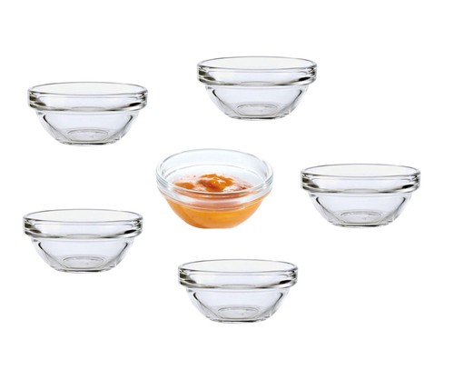 Glass dip bowls - glass,