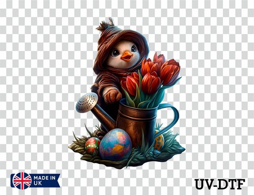 Chick with easter egg dtf - with, uv