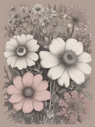 Wildflower cluster vintage - wildflower,