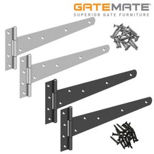 Gatemate Medium Tee Hinges for Sheds Gates Gardens Various Sizes & Finishes
