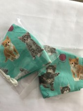 Cute Fluffy Kittens Face Mask..100%Cotton. Lined.  Reversible 