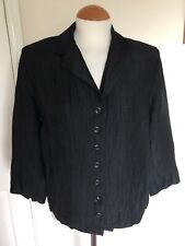 Ladies Mezza Luna Mezzaluna black linen blend Jacket Size 38 EUR