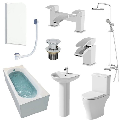 Bathroom suite 1700mm single - bathroom,
