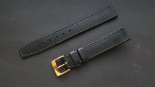 GENUINE GENTS OMEGA WRIST WATCH STRAP AND GOLD TONE SWISS BUCKLE SIZE 16mm