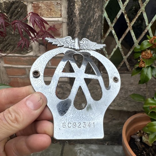 Vintage metal car badge - car,