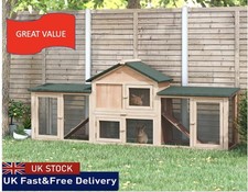 Wooden Rabbit Hutch Bunny Cage