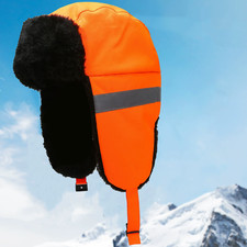 Mens Hi Viz Reflective Cap High Vis Safety Work Hat Visibility Earflag Fleece