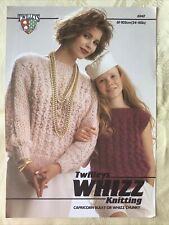 Twilleys Whizz knitting pattern 6947. Sweater & slipover 24-40" Chunky Original