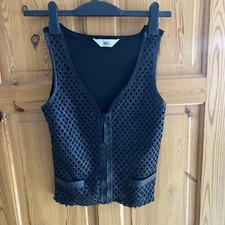 Sagaie Leather Look Waistcoat