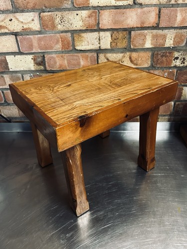 Rustic wooden stool low side - wooden,
