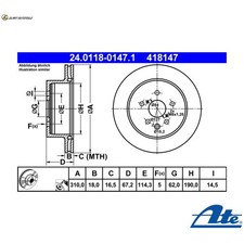 2x BRAKE DISCS 24.0118-0147.1