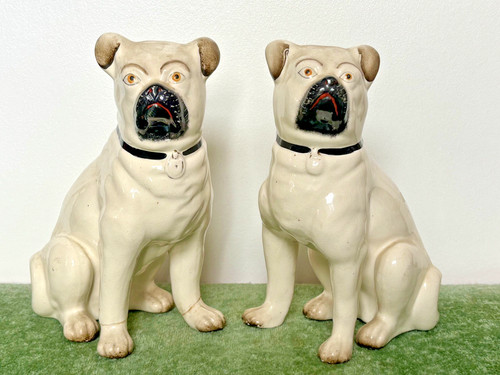 Pair antique staffordshire - pair,