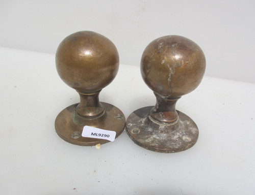 Victorian brass door - door, knobs