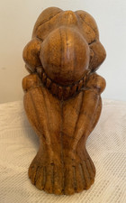Weeping Buddha Yogi Figure Hand Carved Wooden Sculpture Figurine