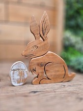 wooden easter bunny handmade
