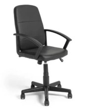 Habitat Brixham Faux Leather Office Chair - Black, in good condition