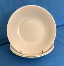 Vintage Poole Pottery, Mushroom and Sepia Twin Tone C54 ~ Cereal Bowls  x 3.