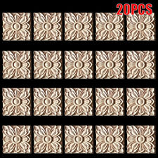 20Pcs Unpainted Wooden Carved