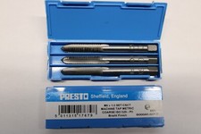 Presto M6 x 1 Tap set 3 taps 1st 2nd plug 6mm tap set Bright finish new