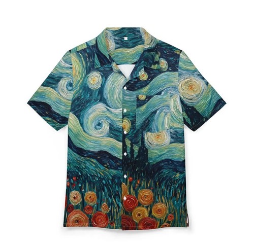 Unisex hawaiian button down - hawaiian, button-down