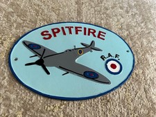 SPITFIRE PLANE AIRCRAFT SIGN    METAL PLAQUE VINTAGE MEMORABILIA