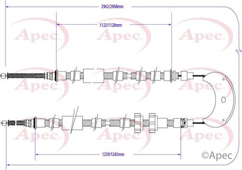 Apec rear brake cable for - apec,