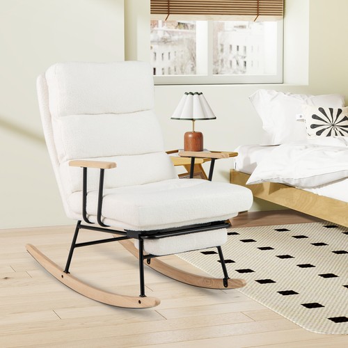 Velvet rocking chair - rocking, nursery