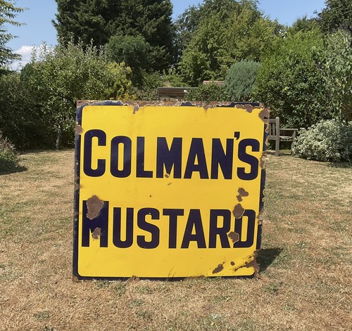 Colmans mustard enamel - colmans,