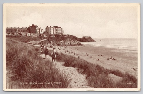 Tenby wales postcard south - wales,