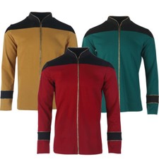 For The Next Generation Admiral Tunic Uniforms TNG Red Gold Blue Men Costumes