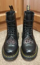 BRILLIANT!! Dr Martens Bentley ll Heart Black Leather Brogue Boots UK 3
