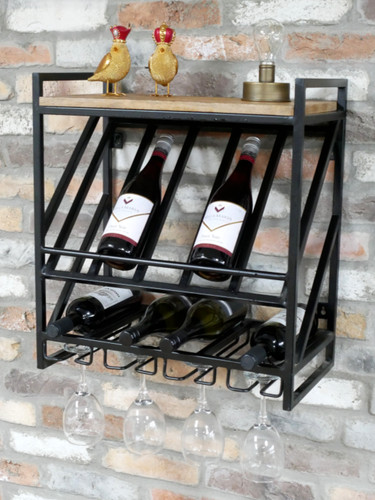 Home bar industrial metal wine - bar,