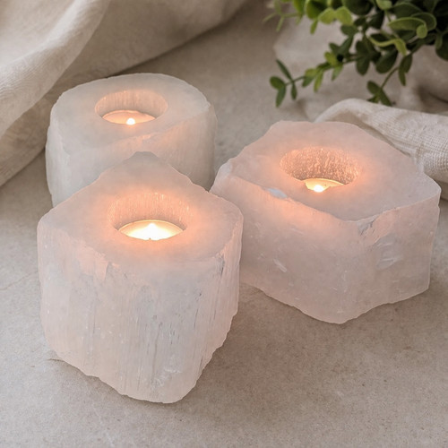 Selenite tealight holder - tealight,