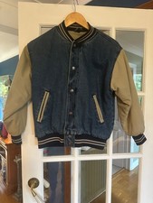 Vintage Denim Varsity Jacket