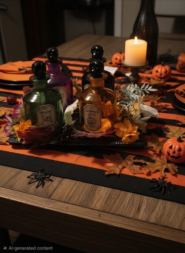 Halloween glass apothecary - halloween,