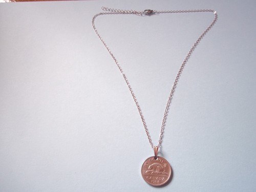 Five cent coin beaver - five,