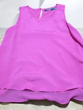 Ralph Lauren Ladies Cerise Pink Two Layered Top Small S