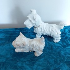 Two Westie Puppy Figurines