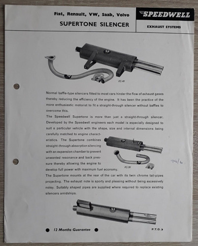 Speedwell supertone silencer - speedwell,