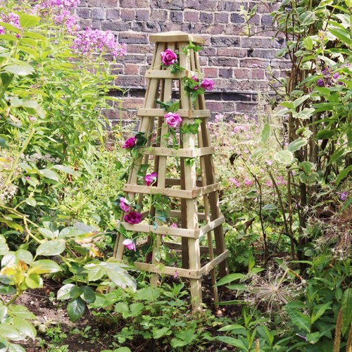 Wooden garden obelisk - wooden,