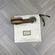 Gucci Canvas GG Buckle Belt 38”