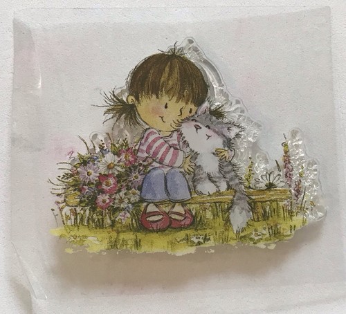 Girl cat scene kitten - , bench