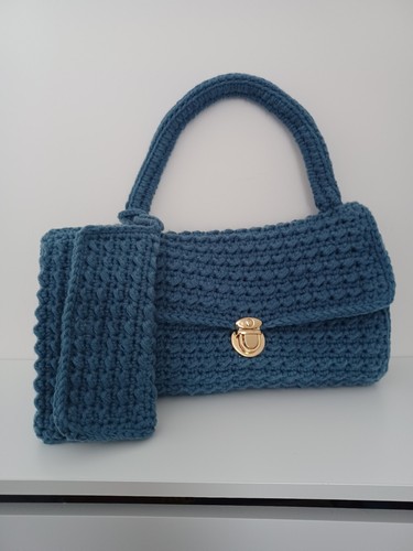 Handmade crochet handbag with - crochet,